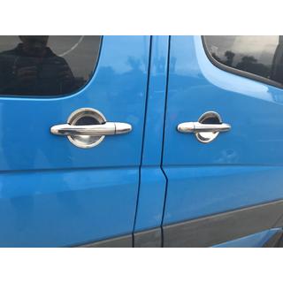 Edelstahl Unterlagen für Türgriffe (4 Stk) Mercedes Sprinter W906 2006–2018 Foto 3
