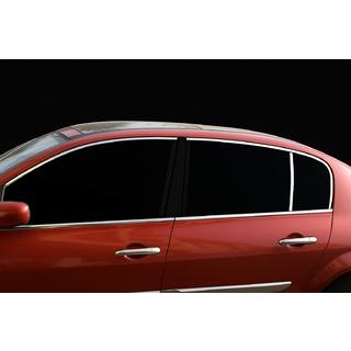Fensterzierleisten oben Edelstahl (6 Stk) Renault Megane II 2004-2009 Foto 1