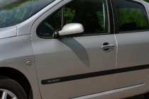 Peugeot 307 2001-2008 Chrom Unterlagen für Türgriffe (4 Stk, Kunststoff) Foto 1