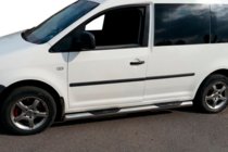 Volkswagen Caddy 2004-2010 Seitliche Rohre (2 Stk., Edelstahl) 70 mm, Maxi Basis Foto 3