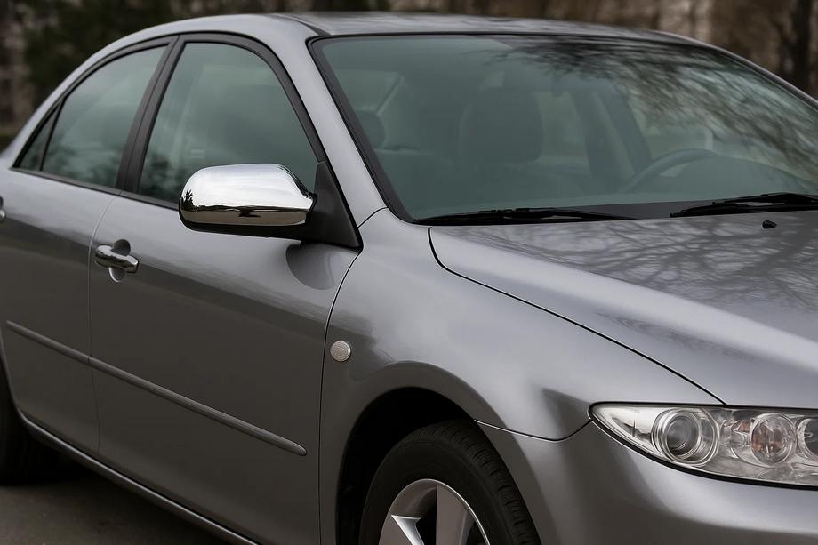 Mazda 6 2003-2008 Spiegelabdeckungen Chrom (2 Stk) Polierter Edelstahl Foto 1