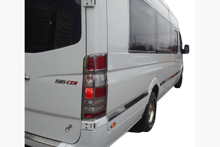 Volkswagen Crafter 2006-2016 Edelstahl Türleisten ExtraLong. OmsaLine - Italienischer Edelstahl Foto 6
