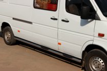 Mercedes Sprinter W901/902/903/904/905 1995–2006 Seitliche Rohre (2 Stk., Edelstahl) Foto 1