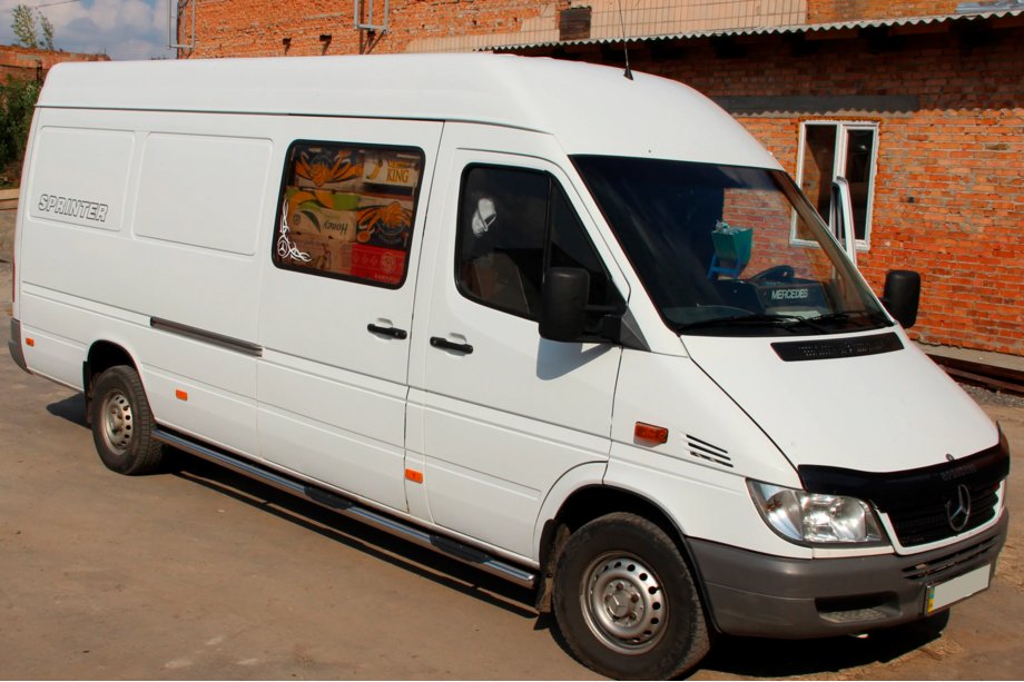 Mercedes Sprinter W901/902/903/904/905 1995–2006 Seitliche Rohre (2 Stk., Edelstahl) Mittlerer Radstand, Ø70 Foto 5