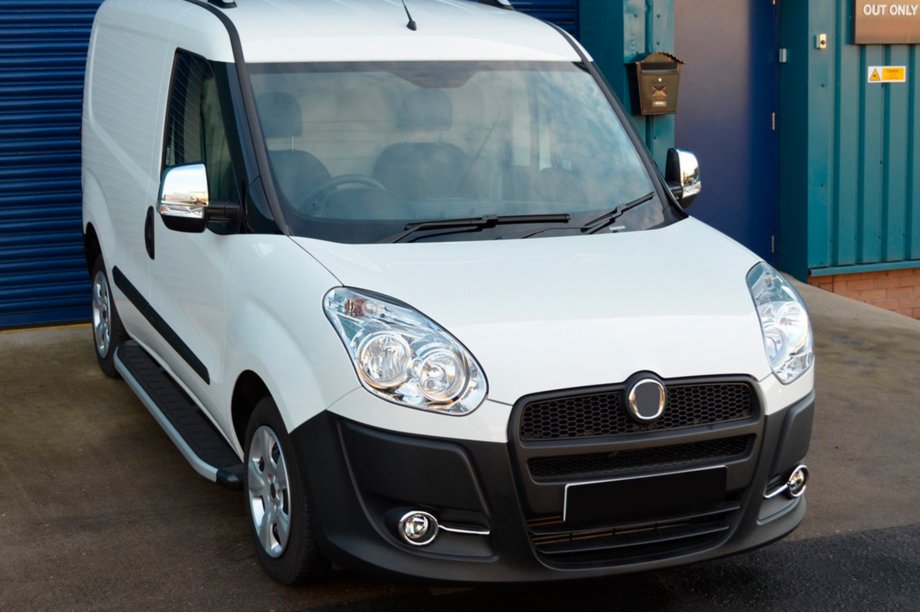 Fiat Doblo II 2010-2022 Nebelscheinwerfer Blenden mit Streifen (2010-2015, 4 Stk., Edelstahl) Foto 4