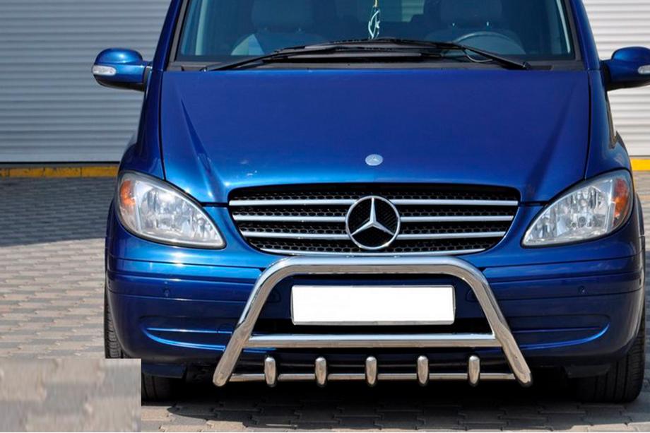 Mercedes Viano 2004-2014 Frontbügel WT003/004 (Edelstahl) 60mm, ohne Schriftzug Foto 9
