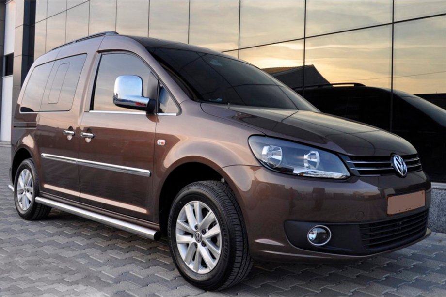 Volkswagen Caddy 2010-2015 Seitliche Rohre BB001 (2 Stk., Edelstahl) Image