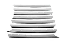Volkswagen T4 Transporter 1990-2003 Chrom Grill Blenden Gerade Motorhaube (8 Stk, Edelstahl) Foto 3