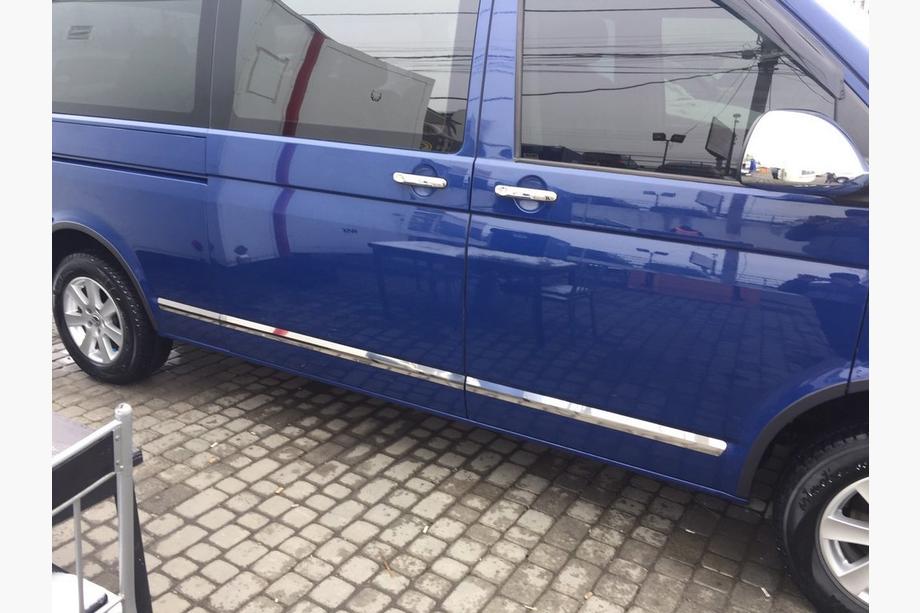 Volkswagen T5 Transporter 2003-2010 Türleisten Edelstahl Chrom 1 Tür, Langversion, Carmos - türkischer Stahl Foto 5