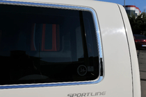 Volkswagen T5 Multivan 2003–2010 Fensterzierleisten komplett (14-tlg, Edelstahl) Foto 2