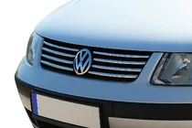 Volkswagen Passat B5 1997-2005 Chrom Kühlergrill Abdeckungen (Edelstahl) Foto 1