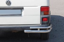 Volkswagen T4 Transporter 1990-2003 Hintere doppelte Eckschutzrohre AK003-Double (2 Stk., Edelstahl) Foto 2