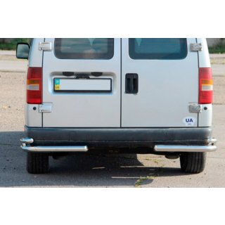 Hintere doppelte Eckschutzrohre AK003-doppelt (Edelstahl) Peugeot Expert 1995-2007 Foto 1