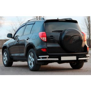 Hintere Eckschutzrohre AK003-Double (2 Stk., Edelstahl) Toyota Rav 4 2006-2013 Foto 3