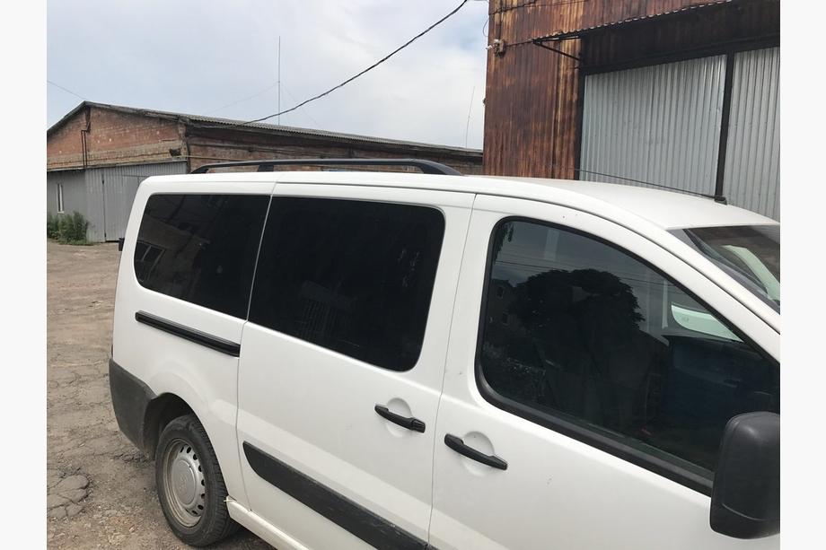 Fiat Scudo 2007-2015 Dachreling, Schwarz Lange Basis, Kunststofffüße Foto 2