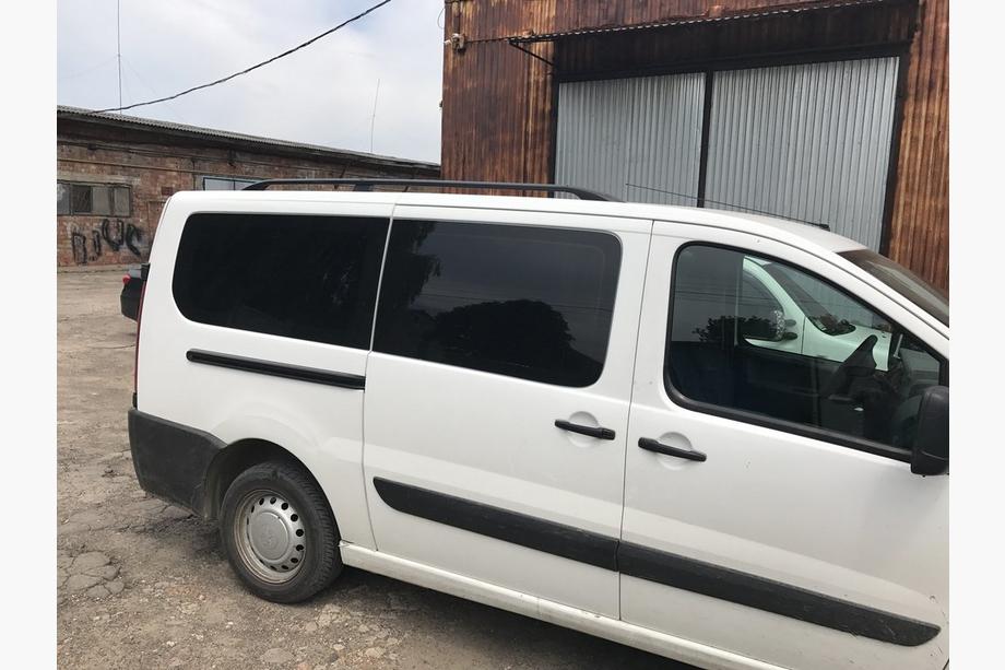 Fiat Scudo 2007-2015 Dachreling, Schwarz Lange Basis, Kunststofffüße Foto 3
