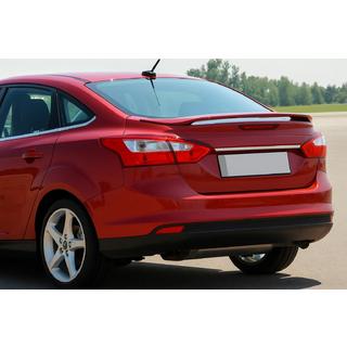 Schmale Edelstahl Heckklappenleiste über dem Kennzeichen Ford Focus III 2011-2017 Foto 1