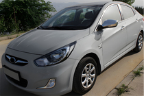 Hyundai Accent 2011-2017 Spiegelabdeckungen ohne Blinker-Aussparung (2 Stk) OmsaLine - Italienischer Edelstahl Foto 1