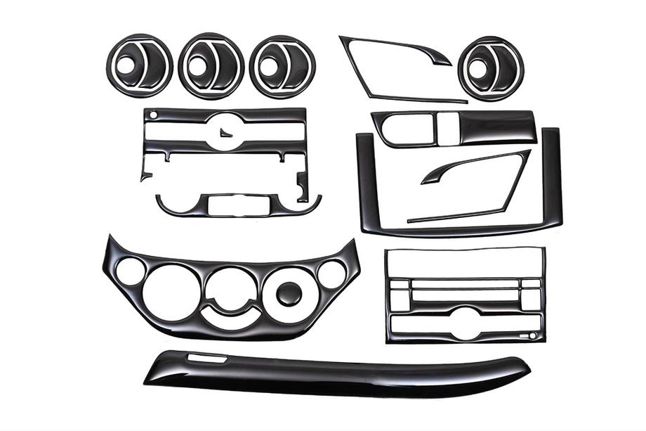 Chevrolet Aveo T250 2005-2011 Armaturenbrett Abdeckungen (Großes Set) Aluminium Foto 3
