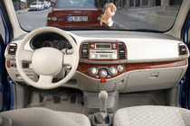 Nissan Micra K12 2003-2010 Armaturenbrett Abdeckungen Holz Foto 1