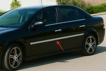 Opel Vectra C 2002-2008 Edelstahl Türleisten Abdeckungen (4 Stk) Carmos - Türkischer Edelstahl Foto 1