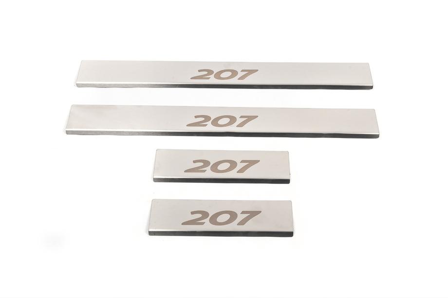 Peugeot 207 2006–2014 Einstiegsleisten Carmos (4 Stk, Edelstahl) Foto 3