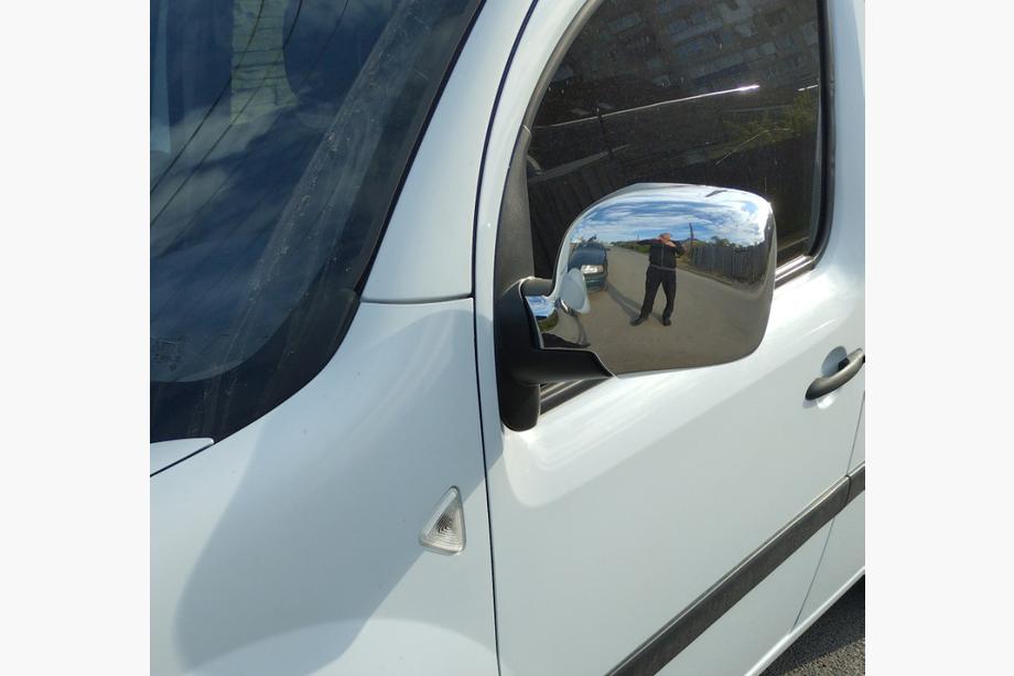Renault Kangoo 2008–2020 Spiegelabdeckungen 2008-2013 (2 Stk) Carmos - Verchromter Kunststoff Foto 2
