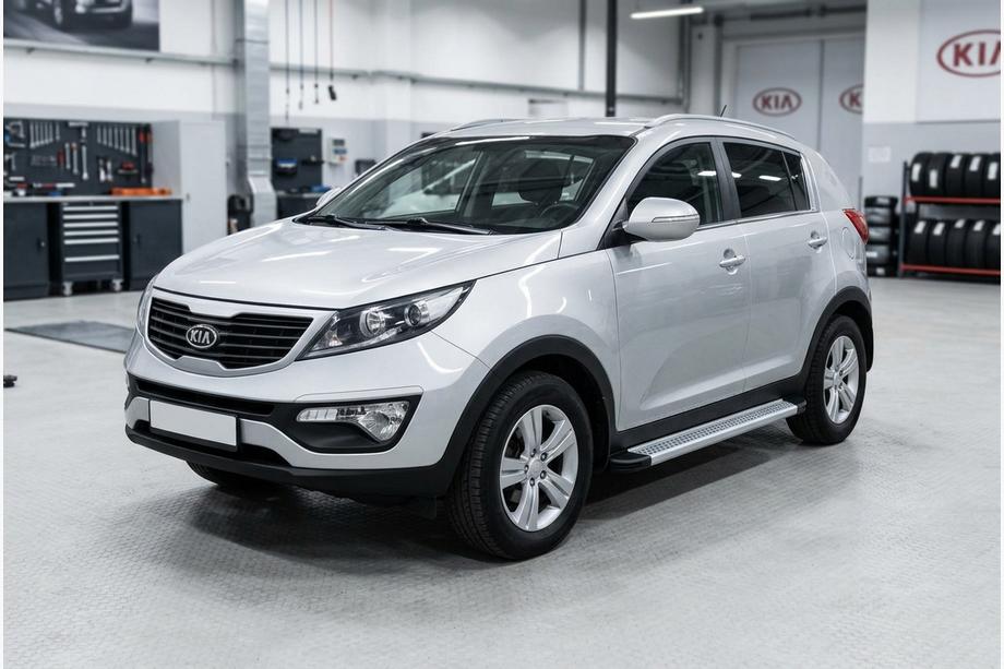 Kia Sportage 2010-2015 Seitenschweller Maya V2 (2 Stk., Aluminium) Image