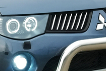 Mitsubishi L200 2006-2015 Chrom Kühlergrill Abdeckungen (14 Stk, Edelstahl) Foto 1