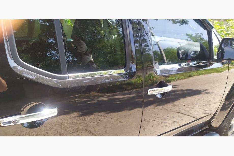 Nissan Navara 2006-2015 Fensterzierleisten außen Edelstahl (4 Stk.) Carmos - Türkischer Edelstahl Foto 5