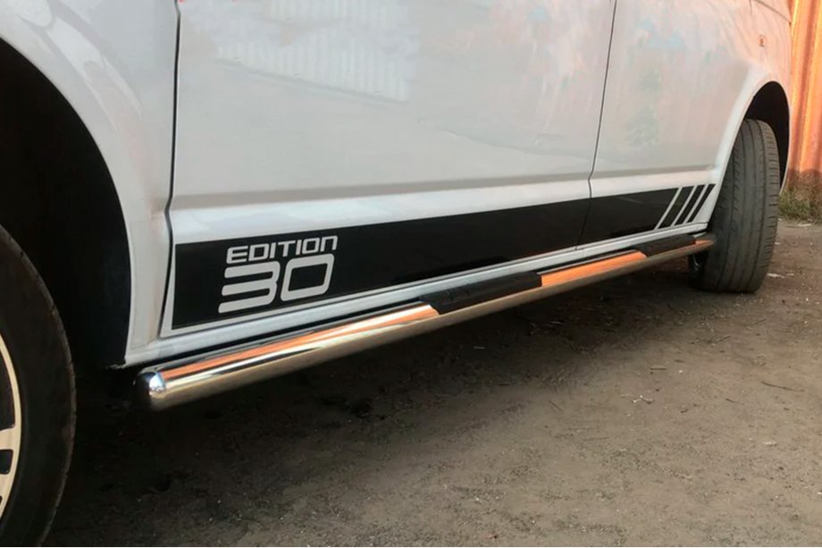 Volkswagen T5 Multivan 2003–2010 Seitliche Rohre (2 Stk., Edelstahl) 70mm, Kurzer Radstand Foto 10