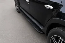 Dacia Duster 2008-2018 Seitenschweller Tayga V1 Schwarz (2 Stk., Aluminium) Foto 1