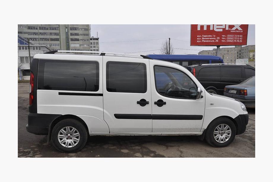 Fiat Doblo I 2005-2010 Dachreling Chrom Standardbasis, Kunststofffüße Foto 18