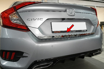 Honda Civic Sedan X 2016-2021 Kofferraumleiste Edelstahl OmsaLine - Italienischer Edelstahl Foto 1