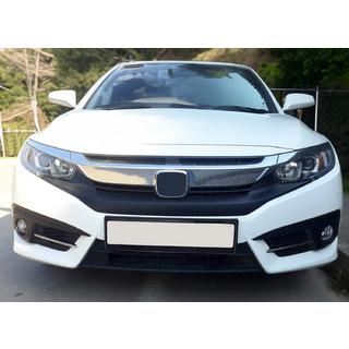 Abdeckungen für Nebelscheinwerfer OmsaLine (2 Stk., Edelstahl) Honda Civic Sedan X 2016-2021 Foto 3