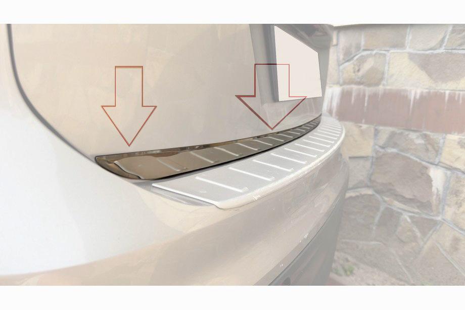 Volkswagen Tiguan 2016-2023 Kofferraumleiste Edelstahl Carmos - Türkischer Edelstahl Foto 3