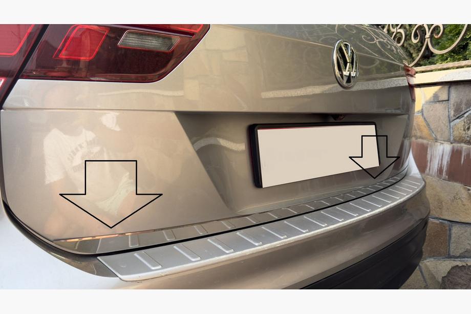 Volkswagen Tiguan 2016-2023 Kofferraumleiste Edelstahl Carmos - Türkischer Edelstahl Foto 5