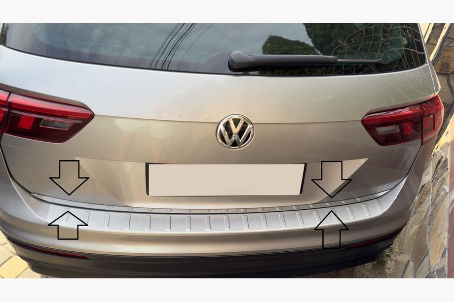 Volkswagen Tiguan 2016-2023 Kofferraumleiste Edelstahl Carmos - Türkischer Edelstahl Foto 7