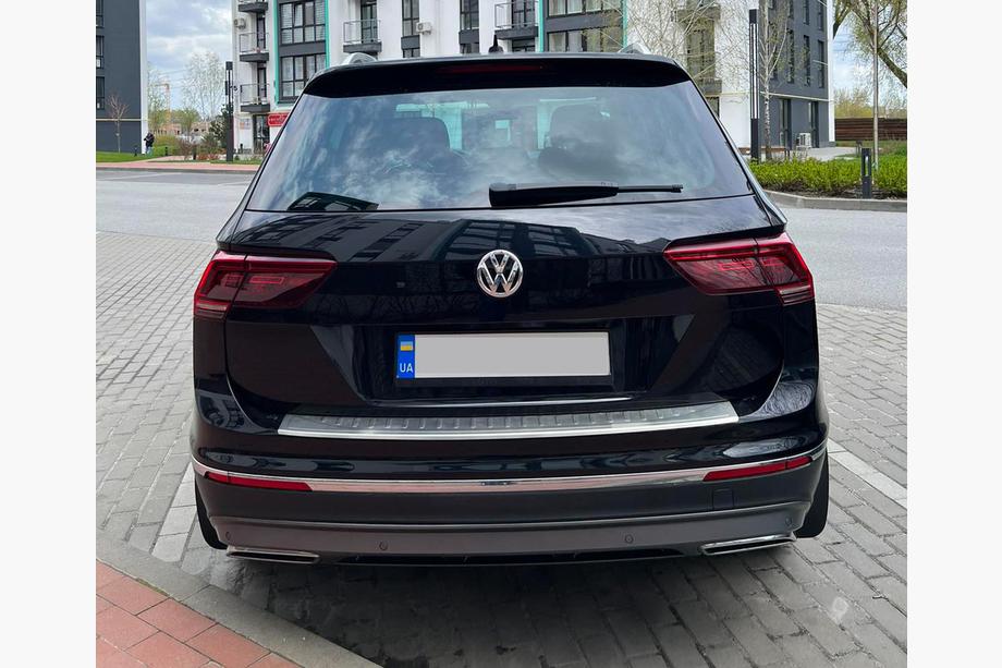 Volkswagen Tiguan 2016-2023 Heckstoßstangenabdeckung (OmsaLine, Edelstahl) Foto 2