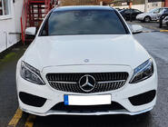 Mercedes C-class W205 2014-2021 Frontgrill Diamond Silber (für Avantgarde/AMG-Line/C43 AMG) 2018+, mit Kamera Foto 17