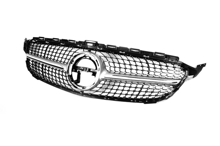 Mercedes C-class W205 2014-2021 Frontgrill Diamond Silber (für Avantgarde/AMG-Line/C43 AMG) 2018+, ohne Kamera Foto 13