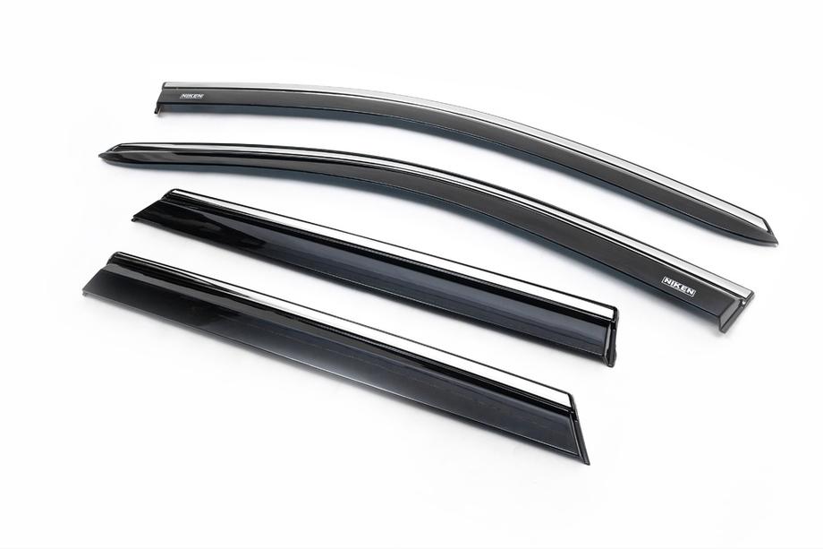 Nissan Qashqai 2014-2021 Windabweiser mit Chromleiste (Niken, 4 Stk) Foto 5