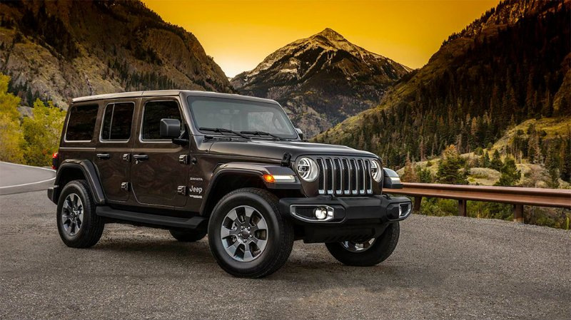 Die Firma Jeep hat das Foto im Innenraum des neuen SUV Wrangler