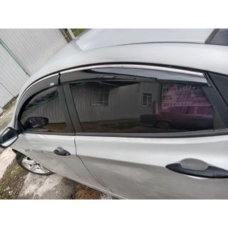 Windabweiser mit Chromleiste SD (4 Stk, Niken) Hyundai Accent 2011-2017 Foto 3