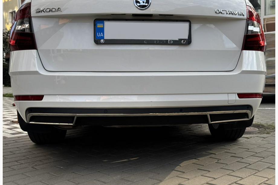 Skoda Octavia III A7 2013-2019 Heckdiffusor-Umrandung (2013-2017, Edelstahl) OmsaLine - Italienischer Edelstahl Foto 8