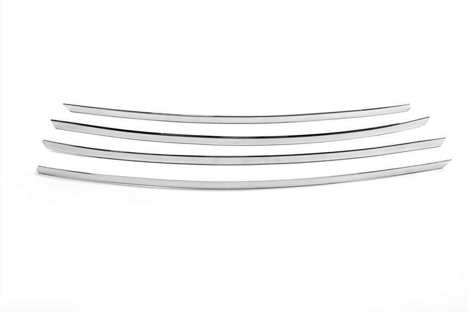 Volkswagen Amarok 2010-2022 Chrom Kühlergrill Blenden 2010-2016 (schmale Streifen, 4 Stk, Edelstahl) Foto 3