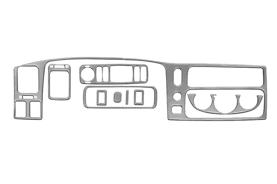 Mitsubishi Pajero Sport 1996-2007 Armaturenbrett Abdeckungen (2002-2007) Aluminium Image