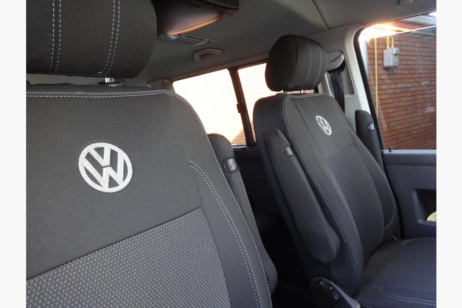 Volkswagen T5 2010-2015 Autositzbezüge (Kunstleder↗Stoff, Premium) Vordersitze (1+1) Foto 9
