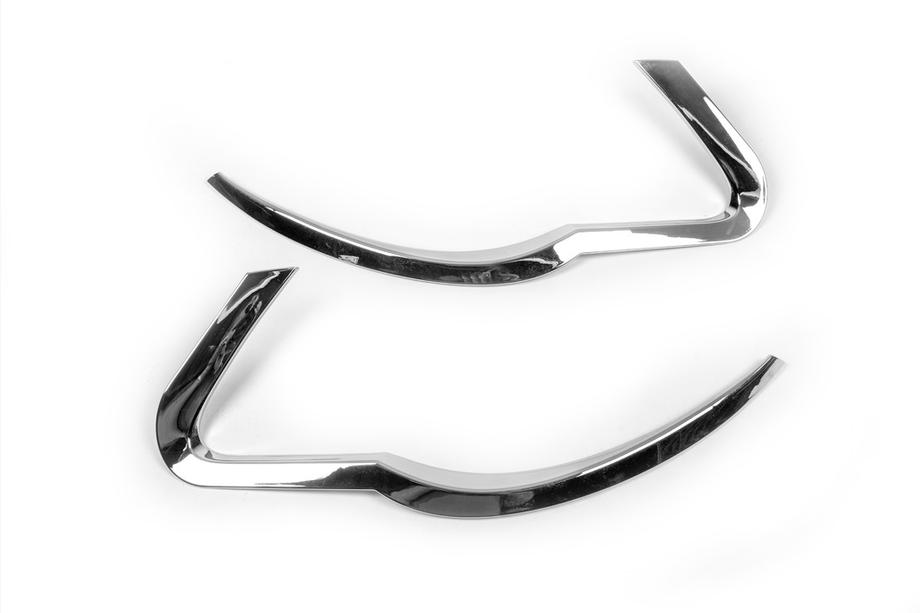 Volkswagen Touareg 2002–2010 Chrom Abdeckungen Frontleuchten 2008-2011 (2 Stk., Kunststoff) Foto 3