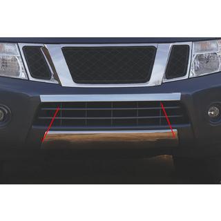Edelstahl Abdeckung für vordere Stoßstange Nissan Pathfinder R51 2005-2014 Foto 1